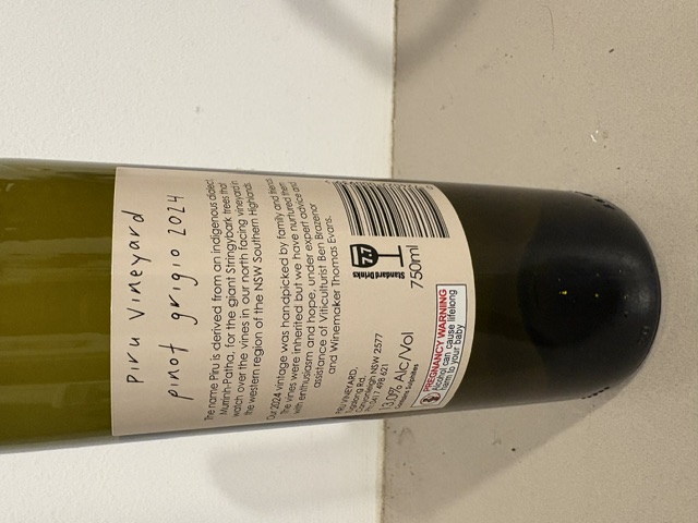 2025 Piru Pinot Grigio – coming soon